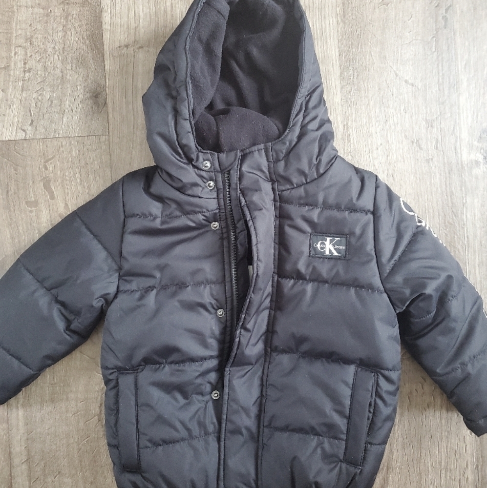 Kids Calvin Klein Black Puffer Jacket